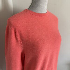 J Crew Women’s Coral Crewneck Sweater Long Sleeve Spring Sz Medium